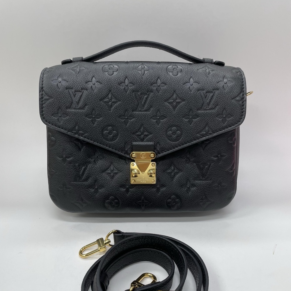 Louis Vuitton Black Crossbody Bag with Gold Hardware
